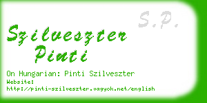 szilveszter pinti business card